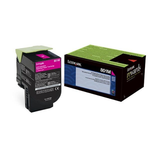 Picture of Lexmark 80C10M0 Magenta Toner (1000 Yield)