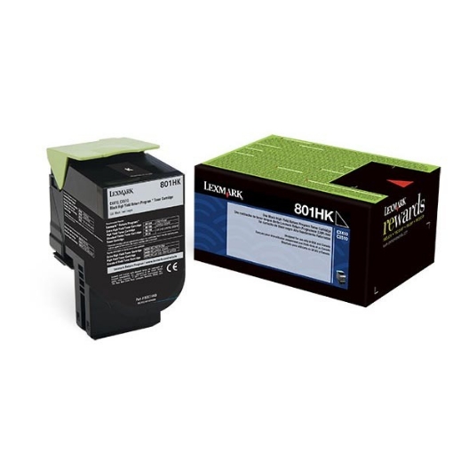 Picture of Lexmark 80C1HK0 High Yield Black Toner Cartridge (4000 Yield)