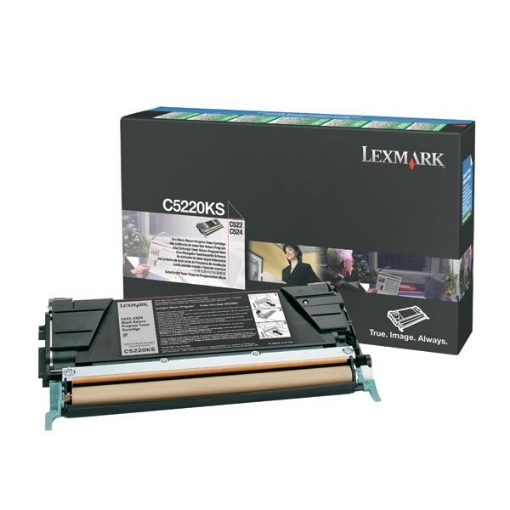 Picture of Lexmark C5220KS Black Toner Cartridge (4000 Yield)