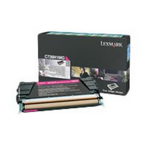 Picture of Lexmark C736H1MG C736H4MG) High Yield Magenta Toner Cartridge (10000 Yield)