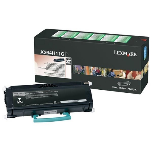 Picture of Lexmark X264H11G Black Toner Cartridge (9000 Yield)