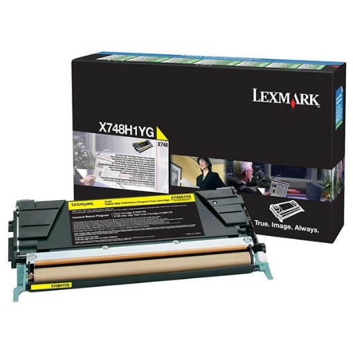 Picture of Lexmark X748H1YG High Yield Yellow Toner (10000 Yield)