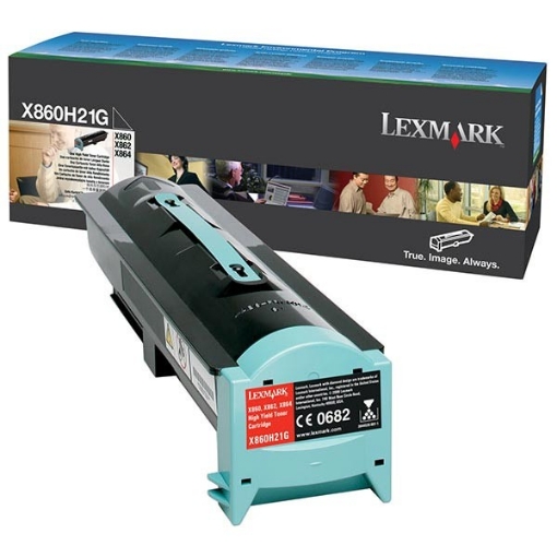 Picture of Lexmark X860H21G Black Toner Cartridge (35000 Yield)