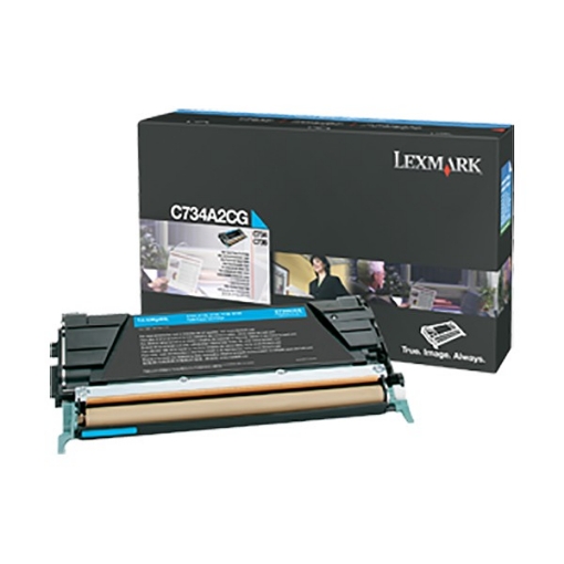 Picture of Lexmark C734A2CG Cyan Toner Cartridge (6,000 Yield)