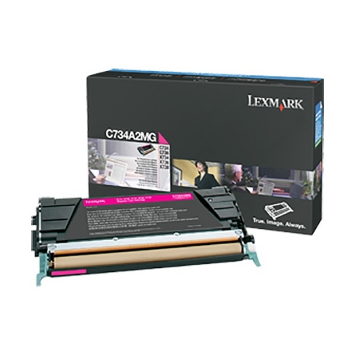 Picture of Lexmark C734A2MG C734a2mg Toner, 6,000 Page-Yield, Magenta Magenta Toner Cartridge (6,000 Yield)