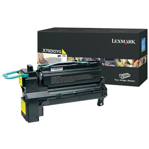 Picture of Lexmark X792X2YG Extra High Yield Yellow Toner Cartridge (20,000 Yield)