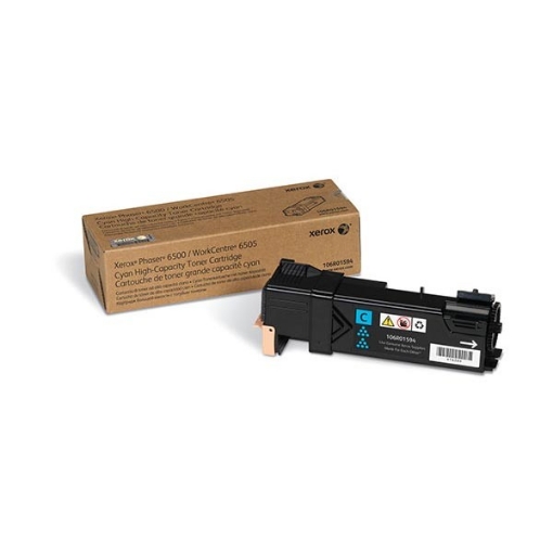 Picture of Xerox 106R01594 High Yield Cyan Toner Cartridge (2500 Yield)