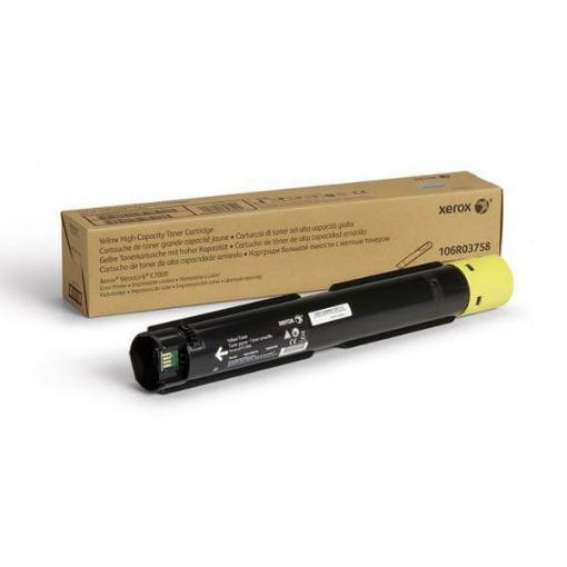 Picture of Xerox 106R03758 Yellow Toner Cartridge (10100 Yield)