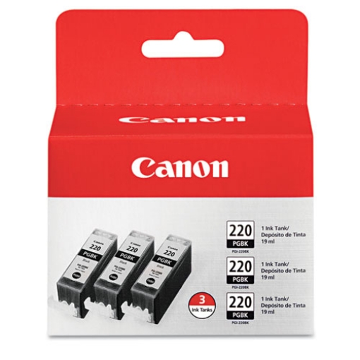 Picture of Canon 2945B004 (PGI-220BK) Black Ink Tanks (3 pack)