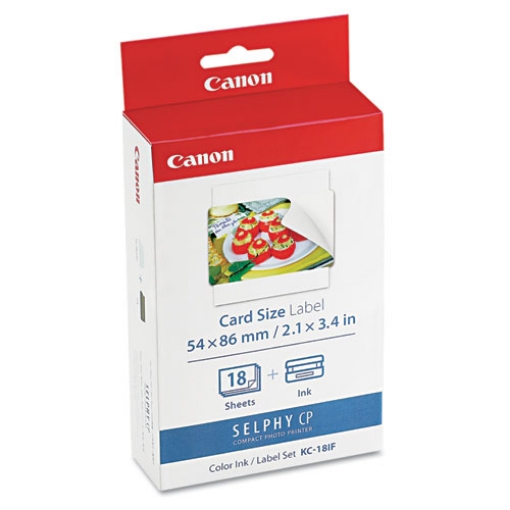 Picture of Canon 7741A001 (KC-18IF) Black Ink Cartridge & Label Set (2 pack)