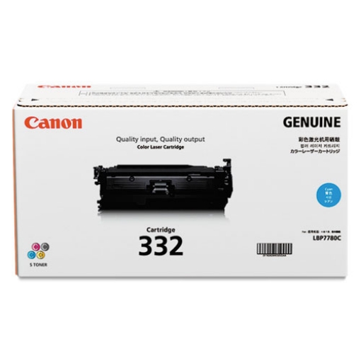 Picture of Canon 6262B012 (Canon 332) Cyan Toner Cartridge (6400 Yield)