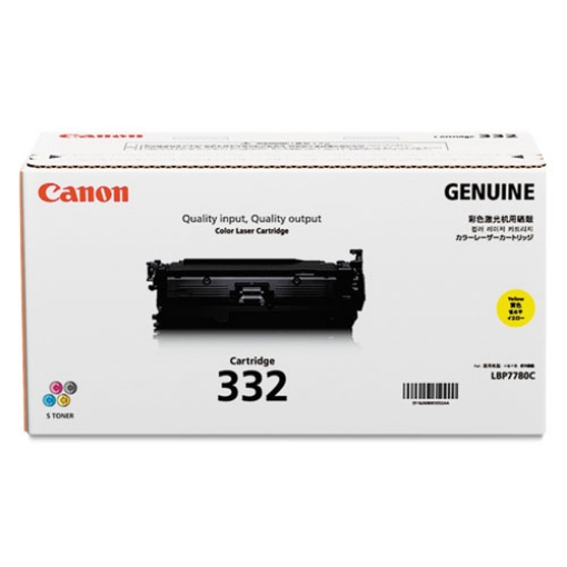 Picture of Canon 6260B012 (Canon 332) Yellow Toner Cartridge (6400 Yield)