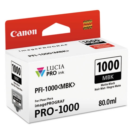 Picture of Canon PFI-1000MBK (0545C002) Matte Black Pigment Ink Cartridge (80 ml)