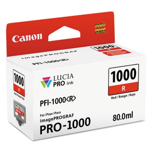 Picture of Canon PFI-1000R (0554C002) Red Pigment Ink Cartridge (80 ml)