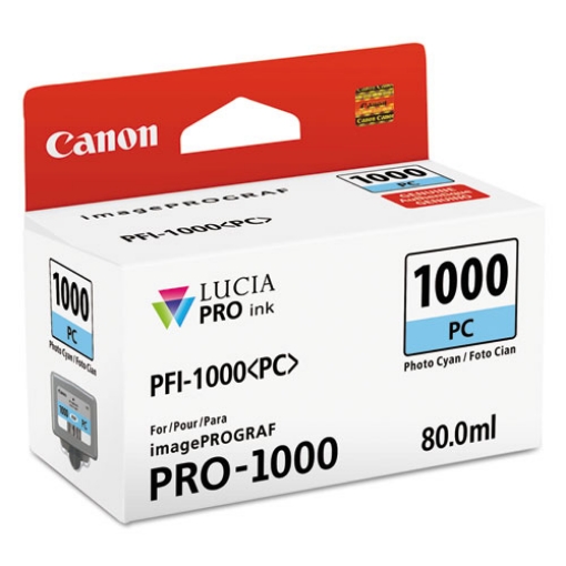 Picture of Canon PFI-1000PC (0550C002) Photo Cyan Pigment Ink Cartridge (80 ml)