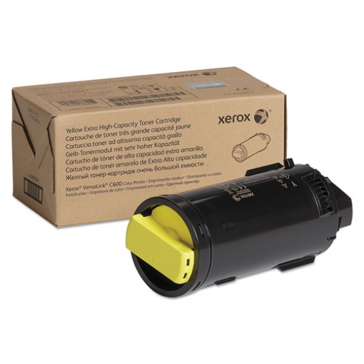 Picture of Xerox 106R03918 Extra High Yield Yellow Toner Cartridge (16800 Yield)