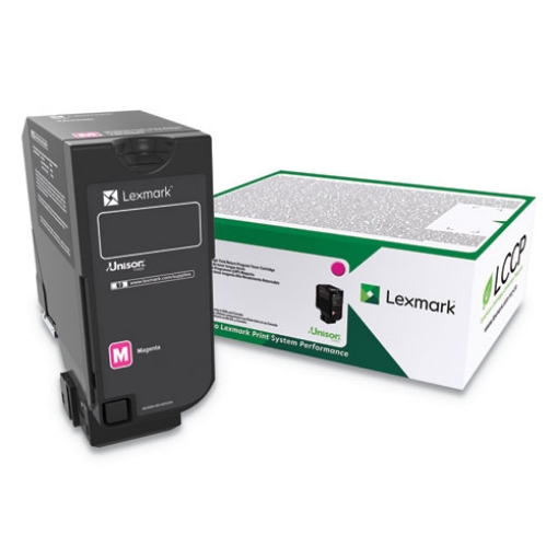 Picture of Lexmark 74C0HMG (TAA Compliant Version of 74C1HM0) High Yield Magenta Toner Cartridge (12000 Yield)