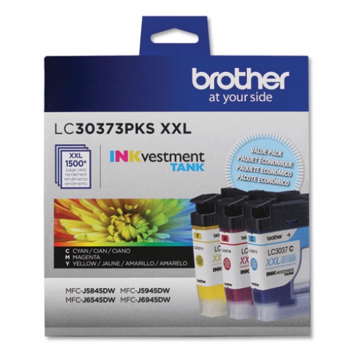 Picture of Brother LC30373PK Super High Yield Cyan, Magenta, Yellow Ink Cartridge (3 pack) (3 x 1500)