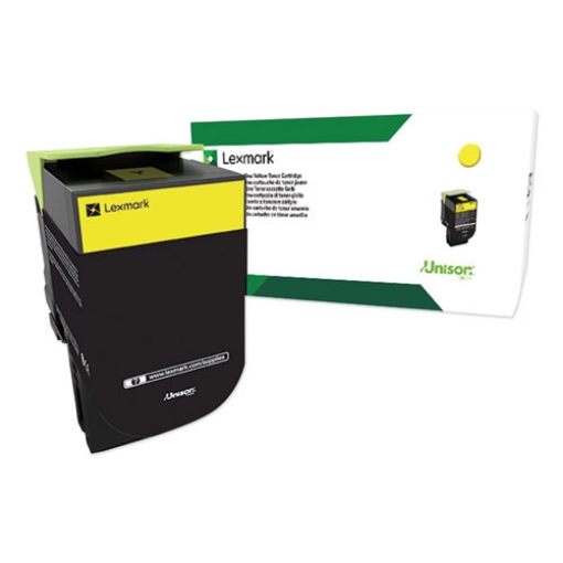 Picture of Lexmark 80C0XYG (TAA Compliant Version 80C1XY0) Yellow Toner Cartridge (4000 Yield)