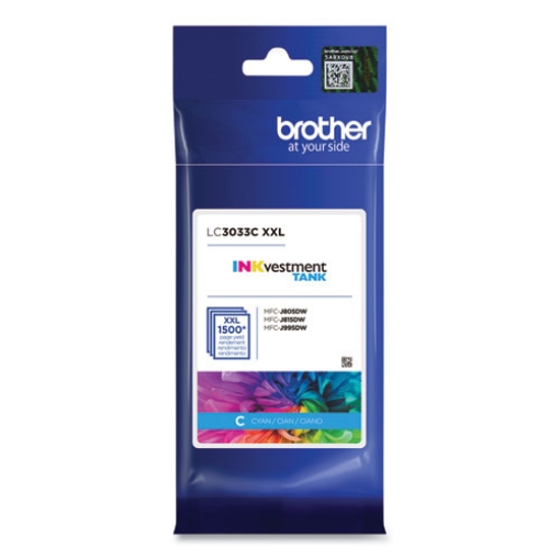 Picture of Brother LC3033C Super High Yield Cyan Inkjet Cartridge (1500 Yield)