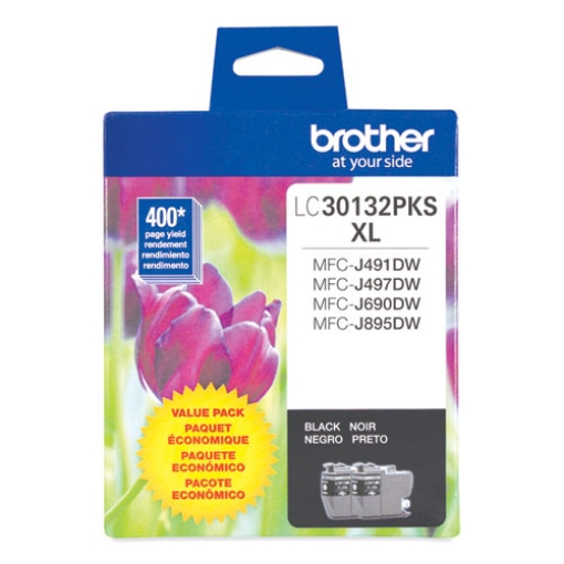 Picture of Brother LC30132PKS High Yield Black Ink Cartridge (2 pack) (2 x 400)