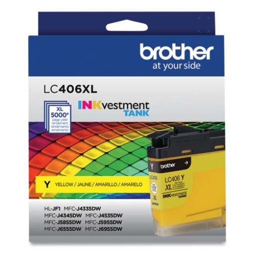 Picture of Brother LC406XLY High Yield Yellow Ink Cartridge