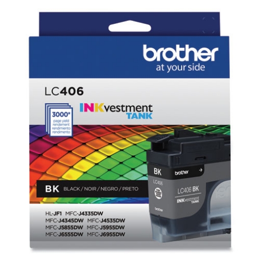 Picture of Brother LC406BK Black Ink Cartridge (3000 Yield)