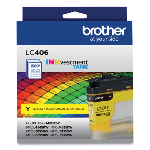 Picture of Brother LC406Y Yellow Ink Cartridge