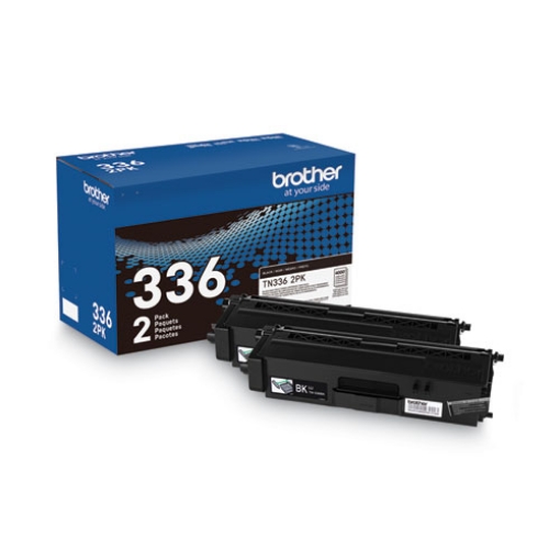 Picture of Brother TN3362PK (TN336BK) High Yield Black Toner Cartridges (2 pack) (4,000 x 2 Yield)