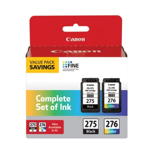 Picture of Canon 4987C005 (PG-275, CL-276) High Yield Black, Tri-Color Ink Cartridges (2 pack)