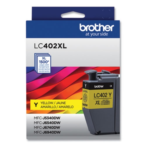 Picture of Brother LC402XLY High Yield Yellow Ink Cartridge