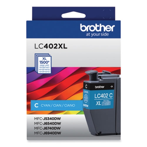 Picture of Brother LC402XLC High Yield Cyan Ink Cartridge