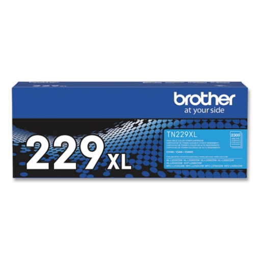 Picture of Brother TN229XLC High Yield Cyan Toner Cartridge (2,300 Yield)