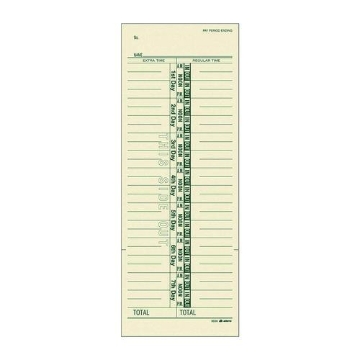 Picture of CARD,TIME,1-SIDED,200/PK