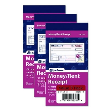 Picture of BOOK,RENT RCPT,CRNLSS,3PK