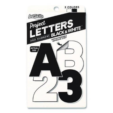 Picture of LETTERS,LTR&NBR,310/PK,BK