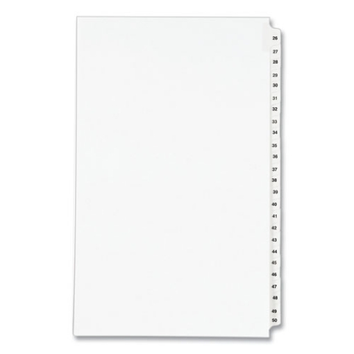 Picture of INDEX,LEGAL,SIDE#26-50WHT