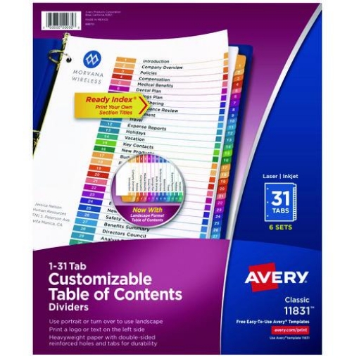 Picture of TAB,NUMERIC,WH,6/ST,AST