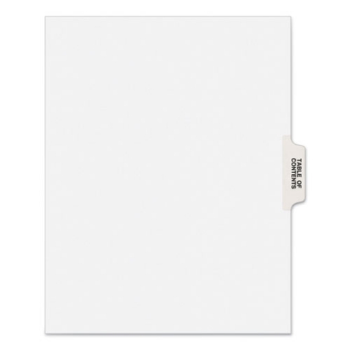 Picture of TAB,SIDE,LTR,TOC,25,WHT