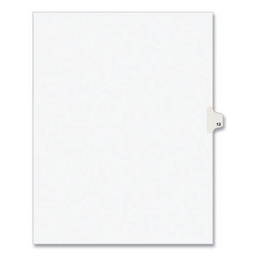 Picture of INDEX,LTR,SDE12,25/PK,WHT