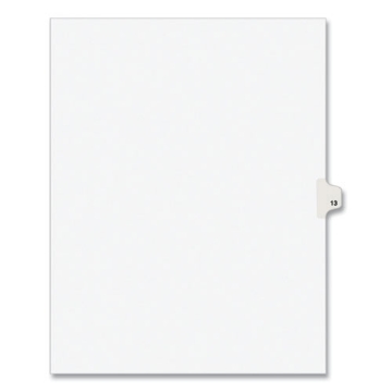 Picture of INDEX,LTR,SDE13,25/PK,WHT