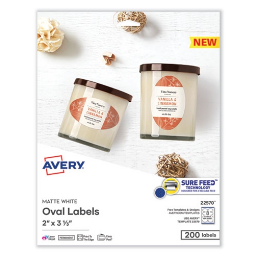 Picture of LABEL,OVAL,2X3-1/3",200