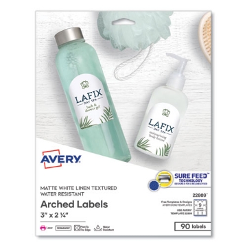 Picture of LABEL,3X2.25,ARCH,90,WH