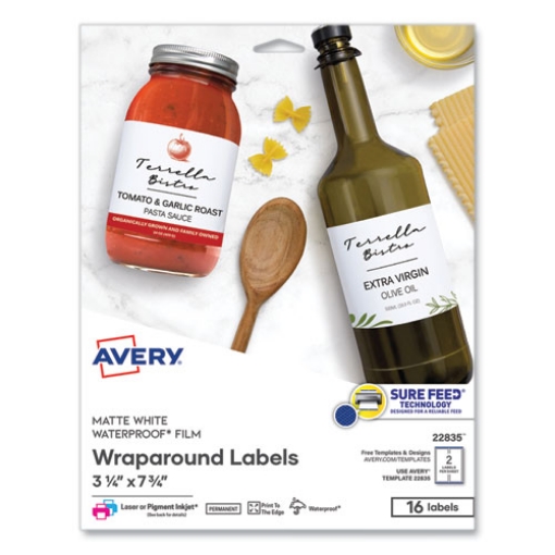 Picture of LABEL,DUR,WRPRND,16/PK,WH