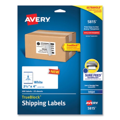 Picture of LABEL,2.5X4",8/SH,25SH,WH