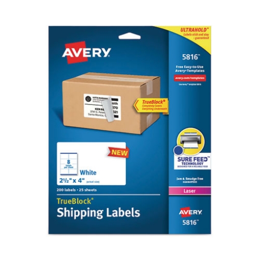 Picture of LABEL,2.5X4,LASER,25SH/PK