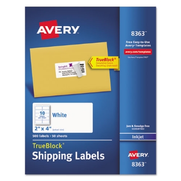 Picture of LABEL,SHPG,IJ10UP,500,WHT