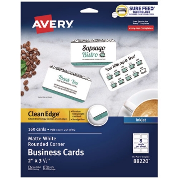 Picture of CARD,BUS,CE,160/PK,WH