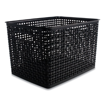 Picture of BIN,LG,PLASTIC,WEAVE,BK