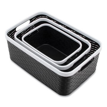 Picture of BIN,STACK,OPN LD,3,BK/WH